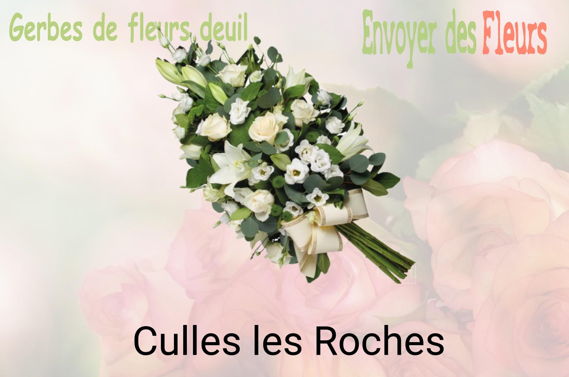 Gerbe de fleurs de deuil livrée à Culles-les-Roches
